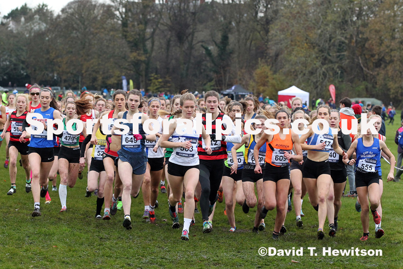 Womens under-17s and under-20s, 2019 European Cross Country Trials and British Cross Challenge, Sefton Park, Liverpool.  Photo: David T. Hewitson/Sports for All Pics